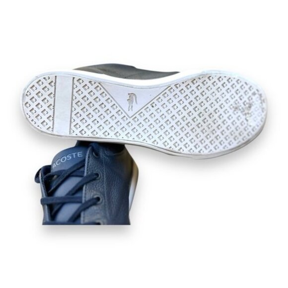 Exquisite LACOSTE Ortholite Navy Blue Gator Logo Men Size 8 /40.5 Shoes Sneakers - Picture 10 of 11